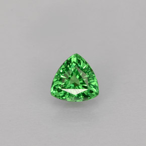 Granada tsavorita verde natural 0,40ct, trillion, VS