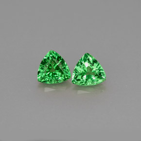 Pedras preciosas de granada tsavorita verde natural de  ct, trillion, VS