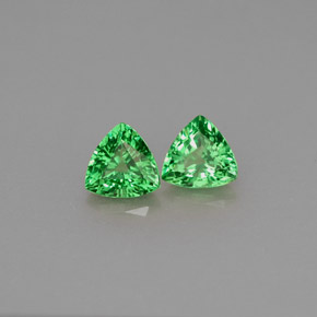 Pedras preciosas de granada tsavorita verde natural de  ct, trillion, VS
