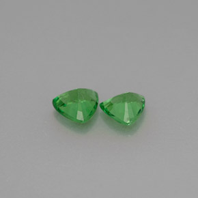 Pedras preciosas de granada tsavorita verde natural de  ct, trillion, VS