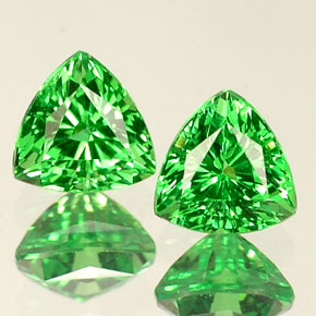 Pedras preciosas de granada tsavorita verde natural de  ct, trillion, VS