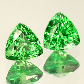 Pedras preciosas de granada tsavorita verde natural de  ct, trillion, VS