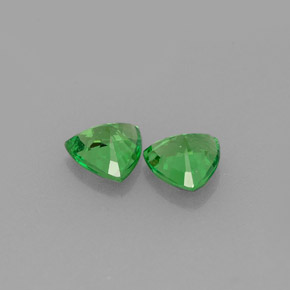 Pedras preciosas de granada tsavorita verde natural de  ct, trillion, VS-SI