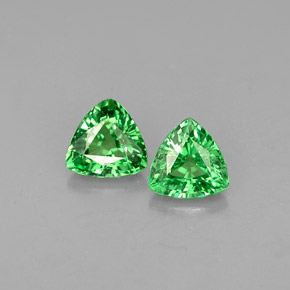 Pedras preciosas de granada tsavorita verde natural de  ct, trillion, VS