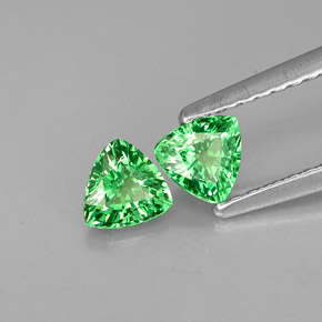 Pedras preciosas de granada tsavorita verde natural de  ct, trillion, VS