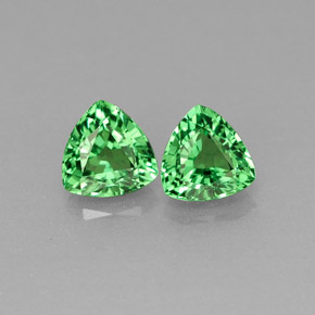 Pedras preciosas de granada tsavorita verde natural de  ct, trillion, VS