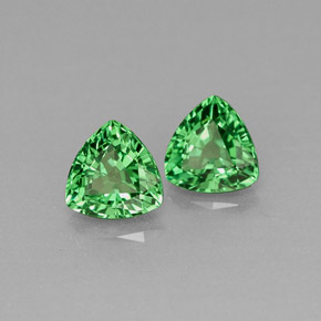Pedras preciosas de granada tsavorita verde natural de  ct, trillion, VS