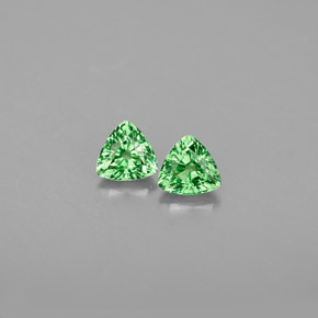 Pedras preciosas de granada tsavorita verde natural de  ct, trillion, VS