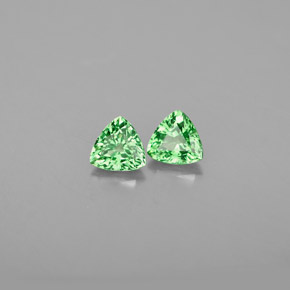 Pedras preciosas de granada tsavorita verde natural de  ct, trillion, VS