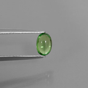 Granada Tsavorita Verde cromado Natural 0.63ct, Corte Oval, Transparente