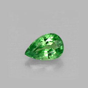 Granada tsavorita verde natural 0,51ct, formato de pêra, VS
