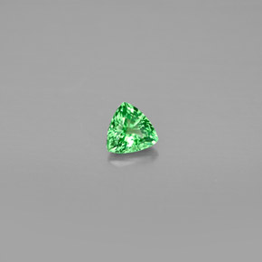 Granada tsavorita verde natural 0,39ct, trillion, VS