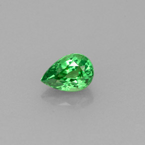 Granada tsavorita verde natural 0,46ct, formato de pêra, VVS-VS