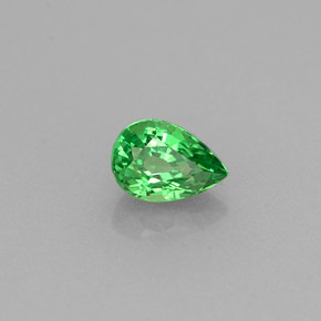 Granada tsavorita verde natural 0,46ct, formato de pêra, VVS-VS