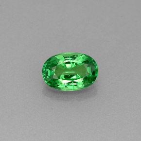Granada tsavorita verde natural 0,63ct, corte oval, VVS-VS