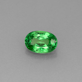 Granada tsavorita verde natural 0,63ct, corte oval, VVS-VS