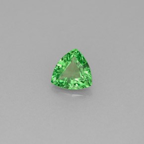 Granada tsavorita verde natural 0,43ct, trillion, VS