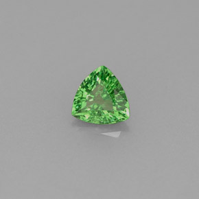 Granada tsavorita verde natural 0,45ct, trillion, VS
