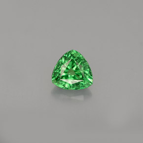Granada tsavorita verde natural 0,39ct, trillion, VS