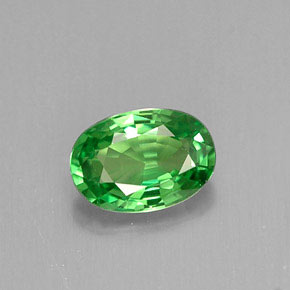 Granada tsavorita verde natural 0,64ct, corte oval, VVS-VS