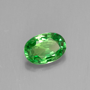 Granada tsavorita verde natural 0,64ct, corte oval, VVS-VS