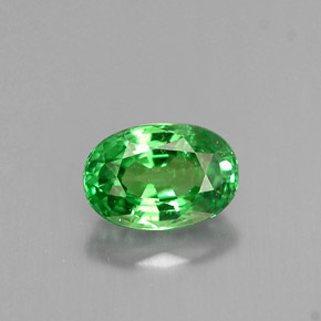 Granada tsavorita verde natural 0,66ct, corte oval, VS