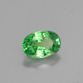Granada tsavorita verde natural 0,66ct, corte oval, VS