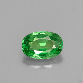 Granada tsavorita verde natural 0,65ct, corte oval, VS