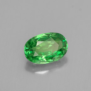 Granada tsavorita verde natural 0,65ct, corte oval, VS
