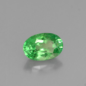 Granada tsavorita verde natural 0,57ct, corte oval, VS-SI