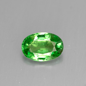 Granada tsavorita verde natural 0,54ct, corte oval, VS