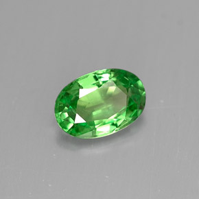 Granada tsavorita verde natural 0,54ct, corte oval, VS