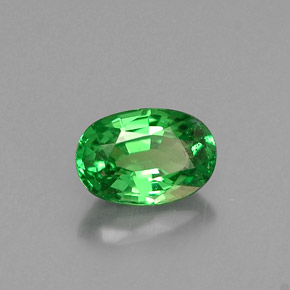 Granada tsavorita verde natural 0,61ct, corte oval, VS