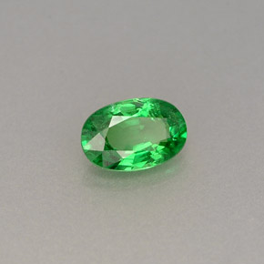 Granada Tsavorita Verde cromado Natural 0.60ct, Corte Oval, VS