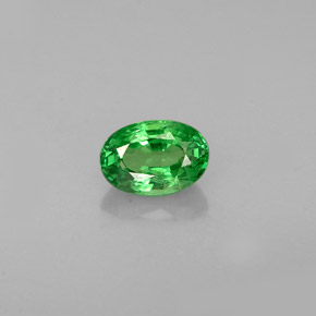 Granada tsavorita verde natural 0,68ct, corte oval, VS