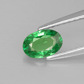 Granada tsavorita verde natural 0,56ct, corte oval, VS