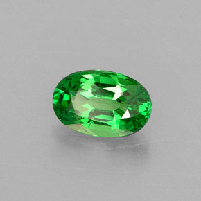 Granada tsavorita verde natural 0,50ct, corte oval, VS