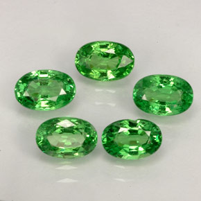 Pedras preciosas de granada tsavorita verde natural de  ct, corte oval, VVS-VS
