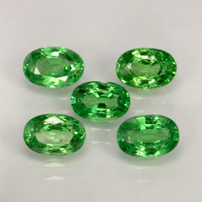 Pedras preciosas de granada tsavorita verde natural de  ct, corte oval, VVS-VS