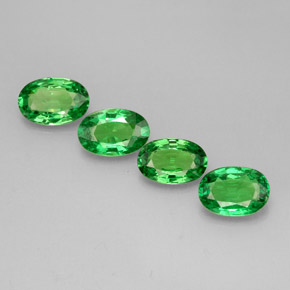 Pedras preciosas de granada tsavorita verde natural de  ct, corte oval, VVS-VS