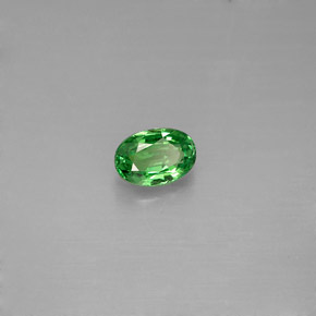 Granada tsavorita verde natural 0,62ct, corte oval, VVS-VS