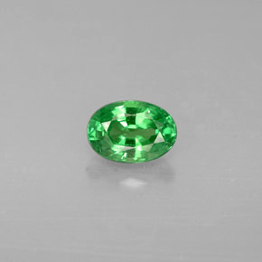 Granada Tsavorita Verde cromado Natural 0.61ct, Corte Oval, VS