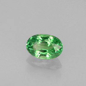 Granada tsavorita verde natural 0,61ct, corte oval, VS