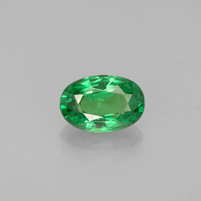 Granada Tsavorita Verde cromado Natural 0.51ct, Corte Oval, VS