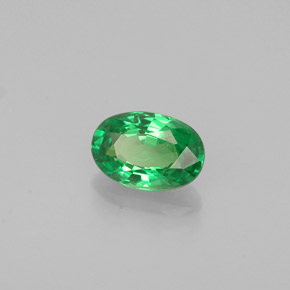 Granada Tsavorita Verde cromado Natural 0.51ct, Corte Oval, VS
