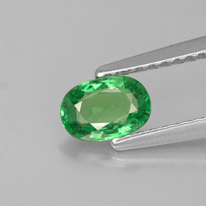 Granada tsavorita verde natural 0,55ct, corte oval, VS-SI
