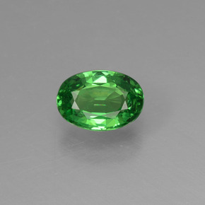 Granada tsavorita verde natural 0,52ct, corte oval, VS