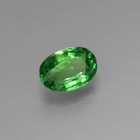 Granada tsavorita verde natural 0,52ct, corte oval, VS