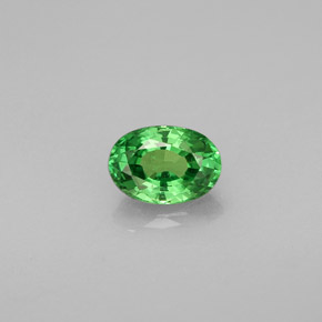 Granada tsavorita verde natural 0,57ct, corte oval, VVS-VS