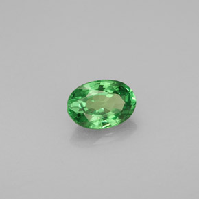 Granada tsavorita verde natural 0,57ct, corte oval, VVS-VS